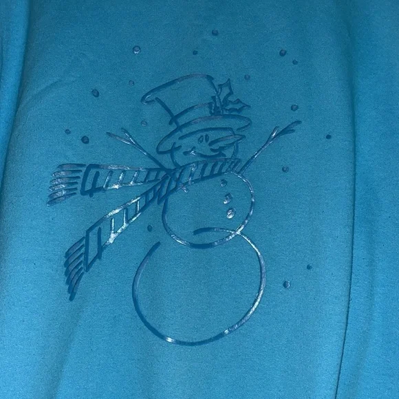 Vintage ⭐️blue winter crewneck sweatshirt - Picture 3 of 7